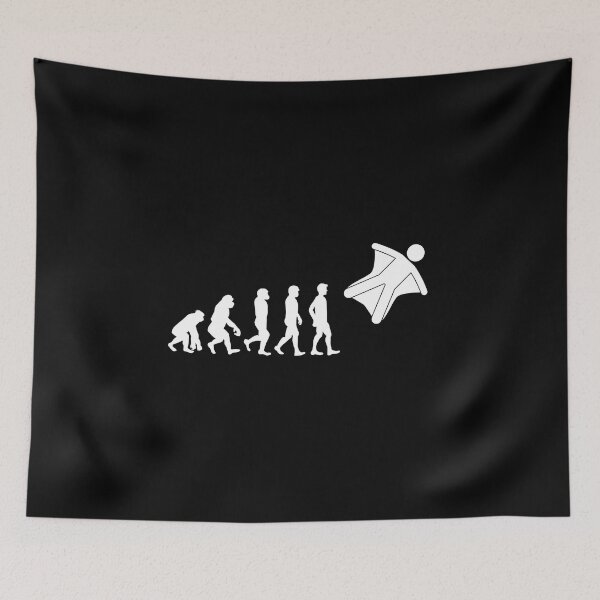 Item preview, Wingsuit flying Base Jumping Skydiving Wingsuiting Evolution designed and sold by TastefulTees.