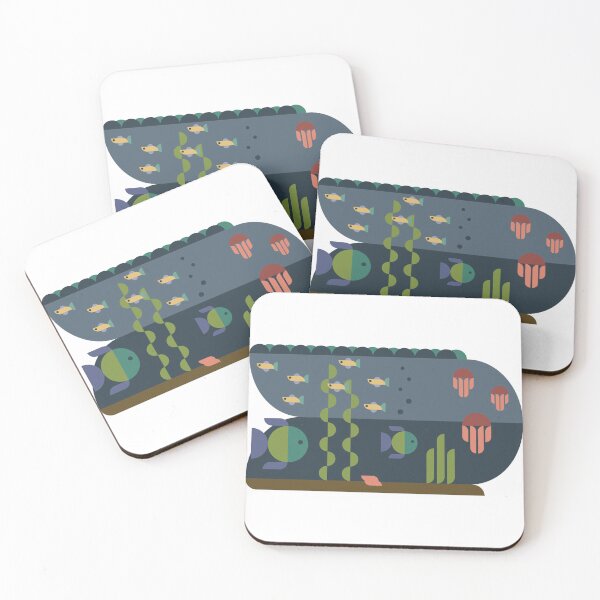 Item preview, Abstract sea aquarium illustration designed and sold by EngineerGoC.