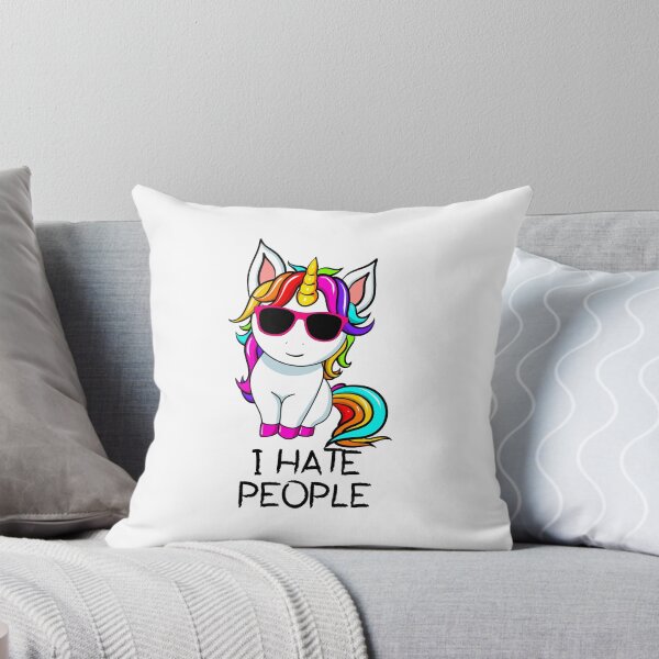 Aperçu de l'œuvre Licorne drôle je déteste les gens créée et vendue par DanDesignn.