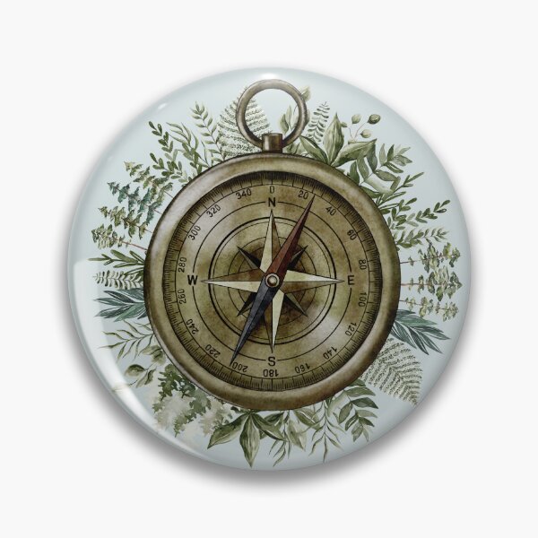 Item preview, Tree and Floral Compass Watercolor designed and sold by Nature Hues.