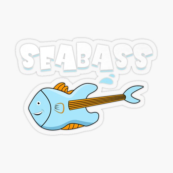 Funny Playin' Bass Guitar Player Gift Bass Fish Fishing Tee - Funny Bass  Guitar Player - Sticker