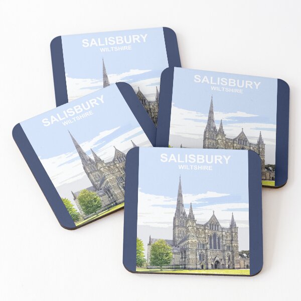 Artikelvorschau, Kathedrale von Salisbury Wiltshire. Reiseplakat entworfen und verkauft von BarbaraGlebska.