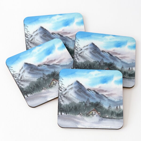 Item preview, Watercolor winter landscape designed and sold by MaryWatercolor.