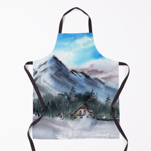 Item preview, Watercolor winter landscape designed and sold by MaryWatercolor.