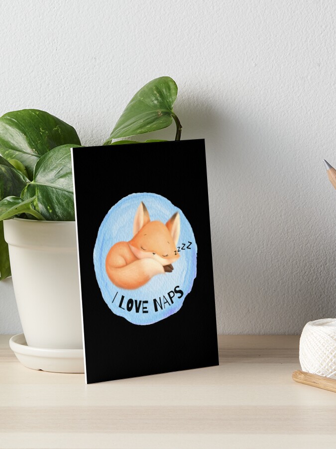 Sleepy Fox, Fox Lover, I love Foxes, Fox gift, Fox Nap Art Board Print for  Sale by Quotes And More