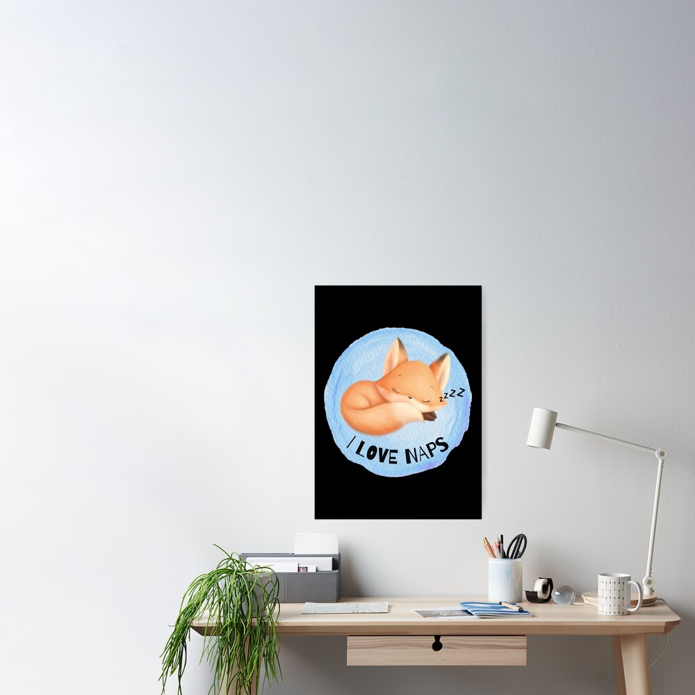 Sleepy Fox, Fox Lover, I love Foxes, Fox gift, Fox Nap Art Board Print for  Sale by Quotes And More