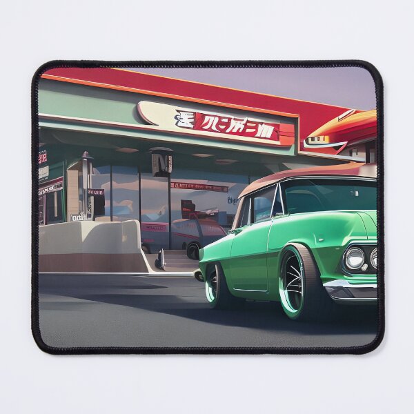 Artikelvorschau, Irish Green 90s Retro Car Art, Automotive Decor, Vintage Car entworfen und verkauft von theretropitstop.