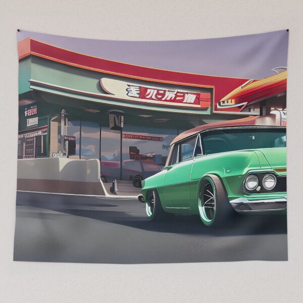 Artikelvorschau, Irish Green 90s Retro Car Art, Automotive Decor, Vintage Car entworfen und verkauft von theretropitstop.