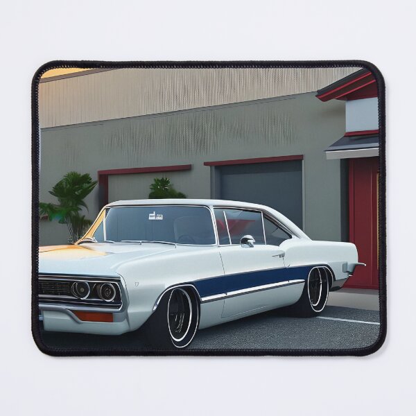 Artikelvorschau, White & Blue 90s Retro Car Art, Automotive Decor, Vintage Car entworfen und verkauft von theretropitstop.