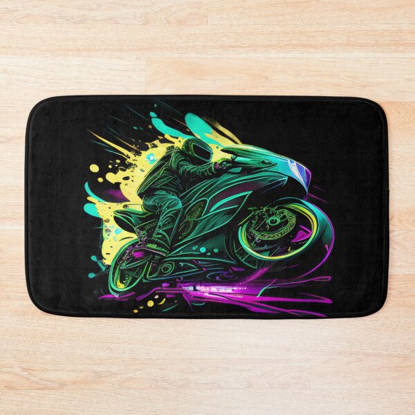 Item preview, Cyberpunk Neon Futuristic Superbike designed and sold by beluxe.