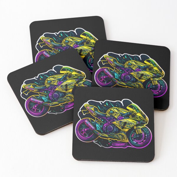 Item preview, Cyberpunk Neon Futuristic Superbike designed and sold by beluxe.