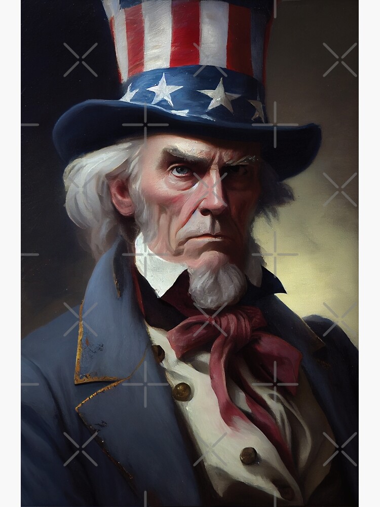 American Uncle Sam Patriotic Happy 4th of July Independence Day Gree -  swirly-world-design