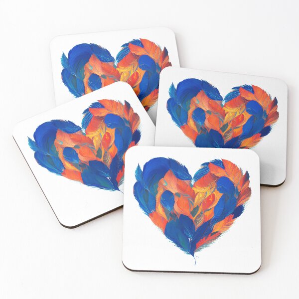 Item preview, feather heart designed and sold by ThatPrints.