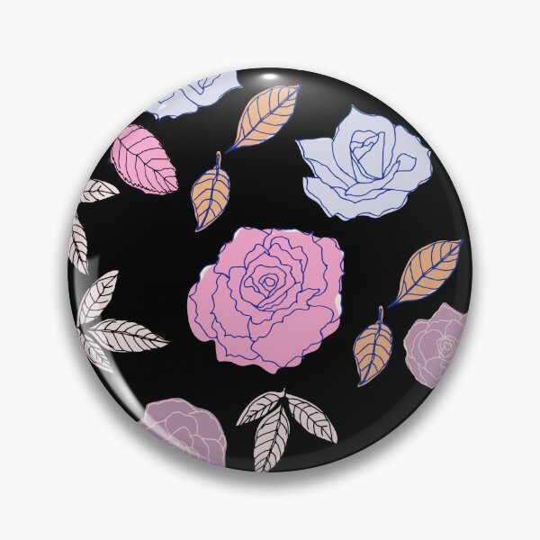 Artikelvorschau, Rosa u. schwarze Rosen-Vektor-Muster entworfen und verkauft von BirdsNatureArt.