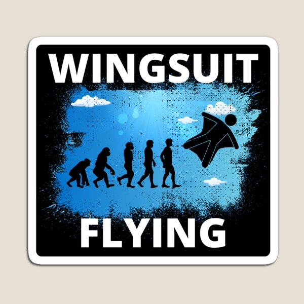 Item preview, Wingsuit flying Base Jumping Skydiving Wingsuiting Evolution designed and sold by TastefulTees.