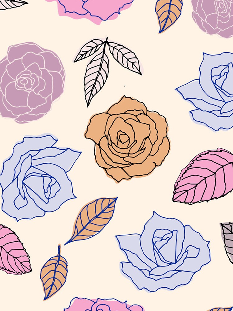 Thumbnail 4 of 4, Samsung Galaxy Phone Case, Pink Roses Ink Pattern designed and sold by BirdsNatureArt.