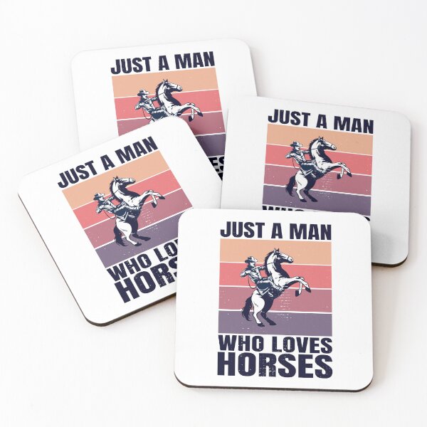 Item preview, Just a Man Who Loves Horses, Vintage Gift for Horse Lovers designed and sold by DADA635.