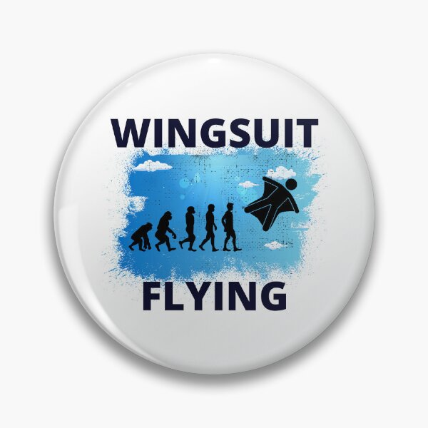 Item preview, Wingsuit flying Base Jumping Skydiving Wingsuiting Evolution designed and sold by TastefulTees.