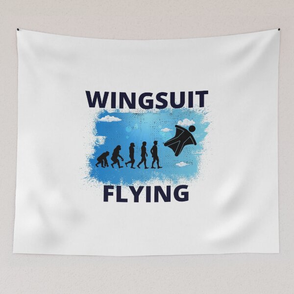 Item preview, Wingsuit flying Base Jumping Skydiving Wingsuiting Evolution designed and sold by TastefulTees.