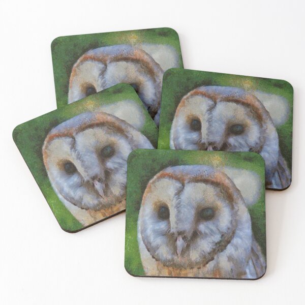 Item preview, Tawny Owl In Pointillism Art designed and sold by taiche.