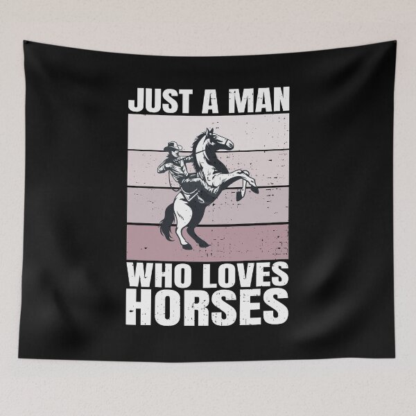 Item preview, Just a Man Who Loves Horses, Vintage Gift for Horse Lovers, Horse Gifts, designed and sold by DADA635.