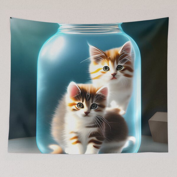 Item preview, Cute Kittens inspired by digital, ai fantasy art designed and sold by dykerphotoart.