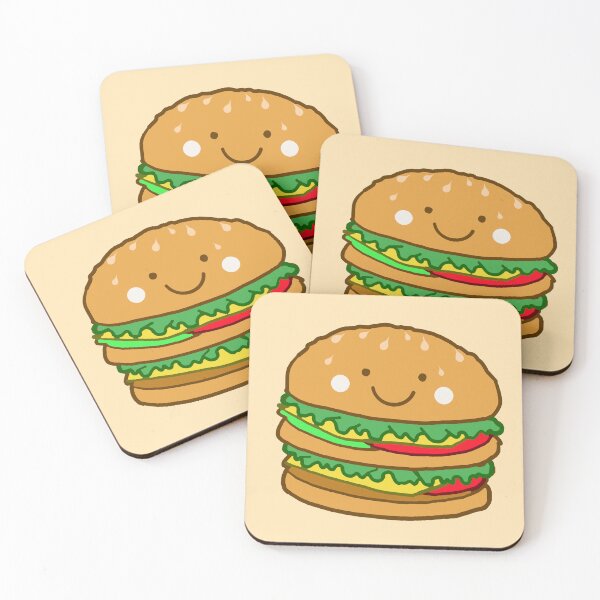 Item preview, Smiling double burger drawing sticker totebag designed and sold by tqueen.