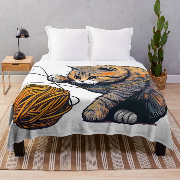 Item preview, Stringing Along:Cat Playing With A Ball Of String designed and sold by PosterManiaRo.