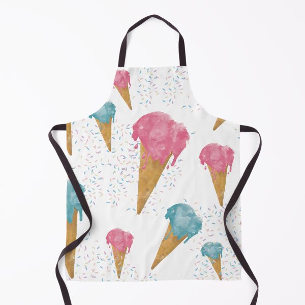 Item preview, Pastel Retro Watercolor Ice Cream & Sprinkles Pattern designed and sold by idovedesign.
