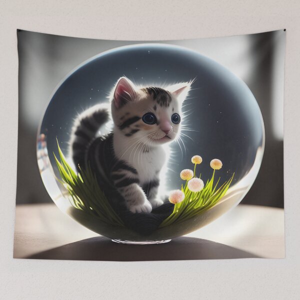 Item preview, Cute Kittens inspired by digital, ai fantasy art designed and sold by dykerphotoart.