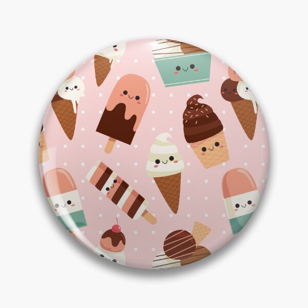 Item preview, Pink Kawaii Ice Cream Pattern designed and sold by MadeByBeata.