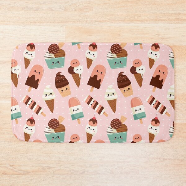 Item preview, Pink Kawaii Ice Cream Pattern designed and sold by MadeByBeata.