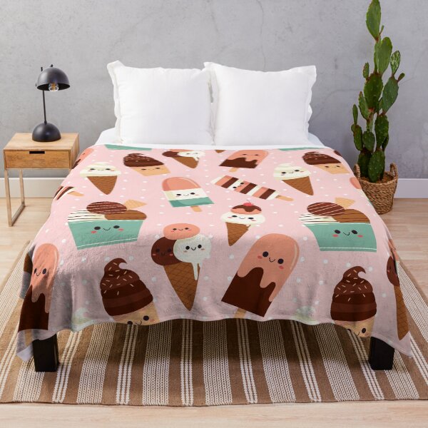 Item preview, Pink Kawaii Ice Cream Pattern designed and sold by MadeByBeata.