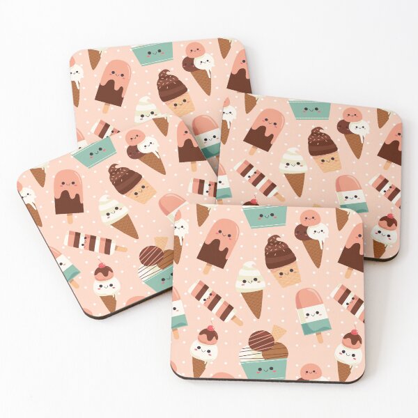 Item preview, Kawaii Ice Cream Pattern designed and sold by MadeByBeata.
