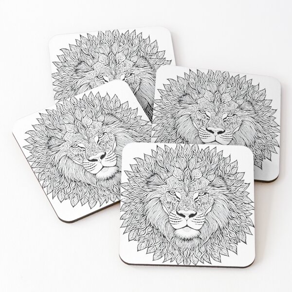 Item preview, Lion silhouette masked with "black and white designed and sold by vijayp127p.