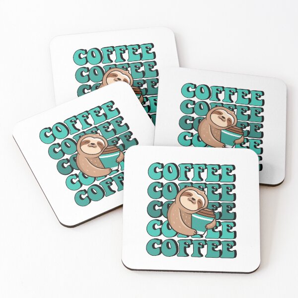 Item preview, Sloth With Coffee designed and sold by RockBeeDesigns.