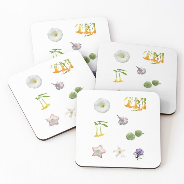 Item preview, A nature lover set of beautiful datura flowers, datura plant, datura flower art, datura stramonium and sacred datura gifts designed and sold by haRexia.
