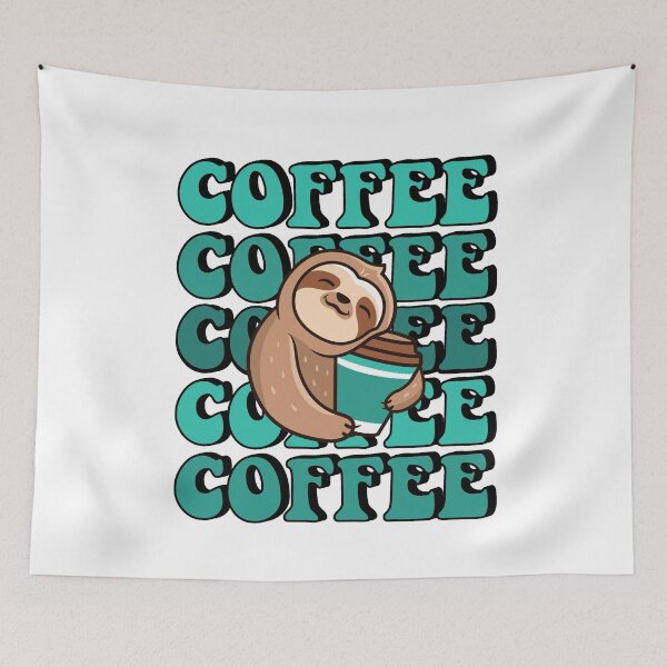 Item preview, Sloth With Coffee designed and sold by RockBeeDesigns.