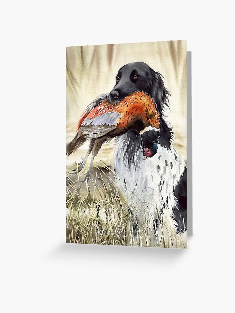 Chien de chasse aquarelle Carte de v ux