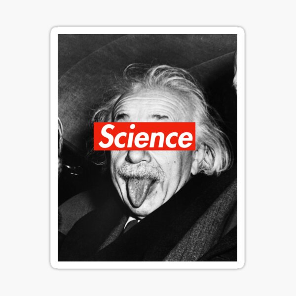 Albert Einstein Supreme Science Pegatina