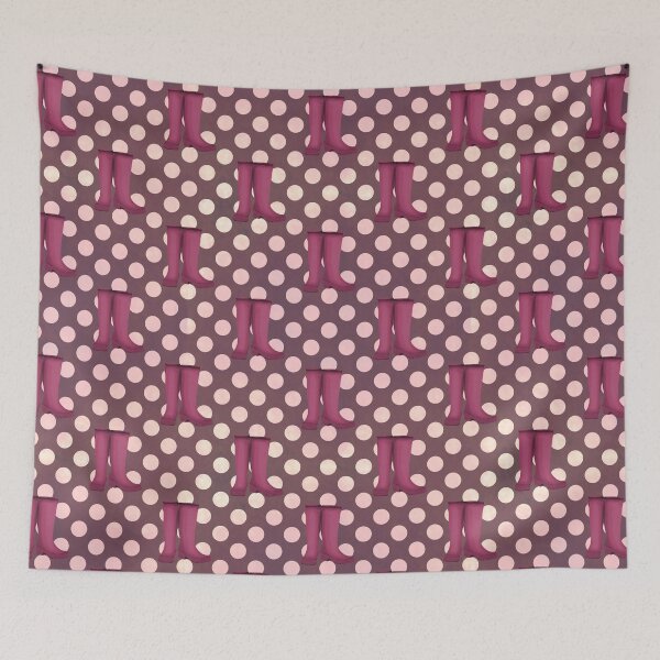 Item preview, Polka dot wellies pattern designed and sold by CharlieCreates.