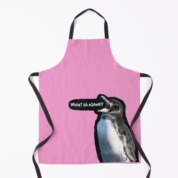 Item preview, What da Squawk Galapagos Penguin (Pink #F699CD background) designed and sold by SBPenguins.