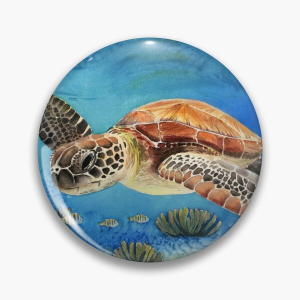 Item preview, Watercolor sea turtle designed and sold by MaryWatercolor.