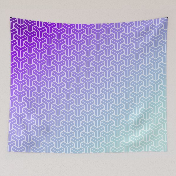 Item preview, Japan Kumikikko Pattern in Purple Blue Gradient designed and sold by Takeda-art.