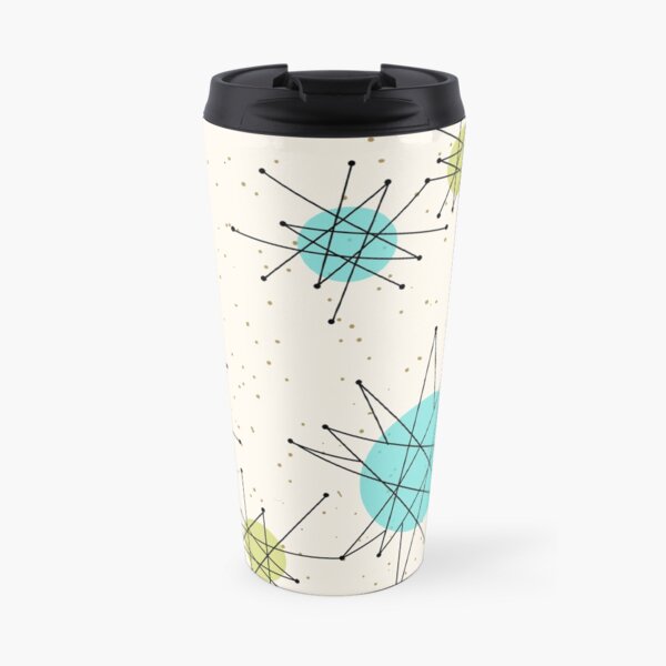 Iconic Atomic Starbursts Pattern Travel Mug