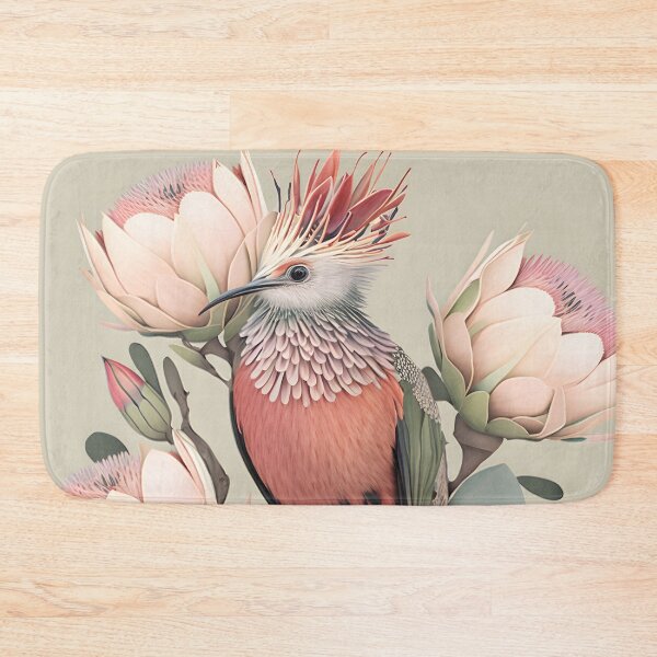Item preview, Protea in pink and a bird designed and sold by Sammisays.