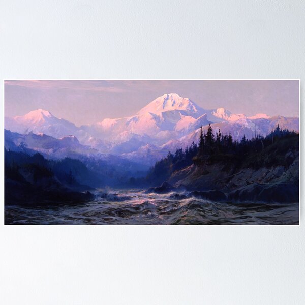 Item preview, Mt. McKinley from the Rapids of the Tokosheetna River (1929) - Sydney Laurence designed and sold by SALON DES ARTS.