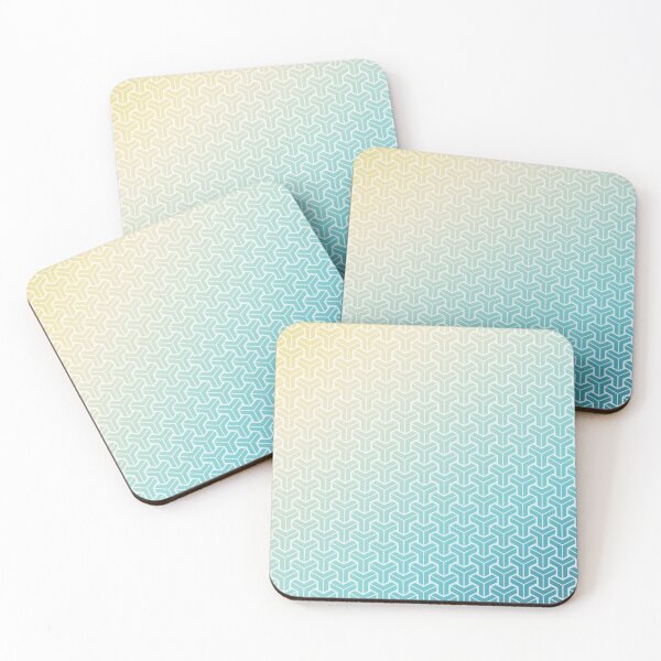 Item preview, Japan Kumikikko Pattern in Aqua Yellow Gradient designed and sold by Takeda-art.