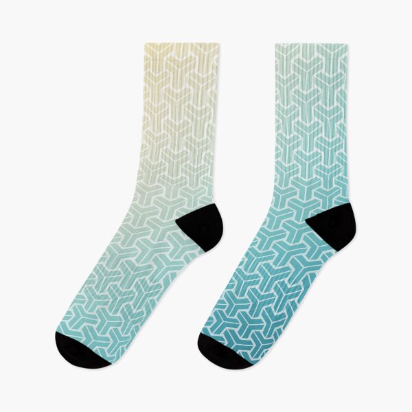 Item preview, Japan Kumikikko Pattern in Aqua Yellow Gradient designed and sold by Takeda-art.