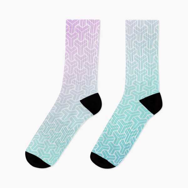 Item preview, Japan Kumikikko Pattern in Aqua Purple Gradient designed and sold by Takeda-art.